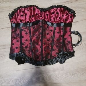 Red and Black Lace Corset